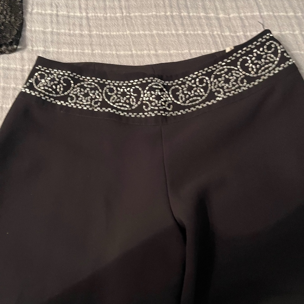 Stylish Beaded Yoke Pants